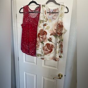 2- new LuLaRoe tank tops. 1 with tags other never worn